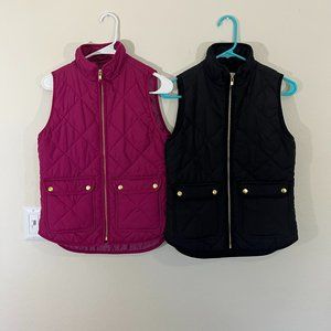 J.Crew Women's Bundle of 2 Quilted Puffer Vests Size XXS